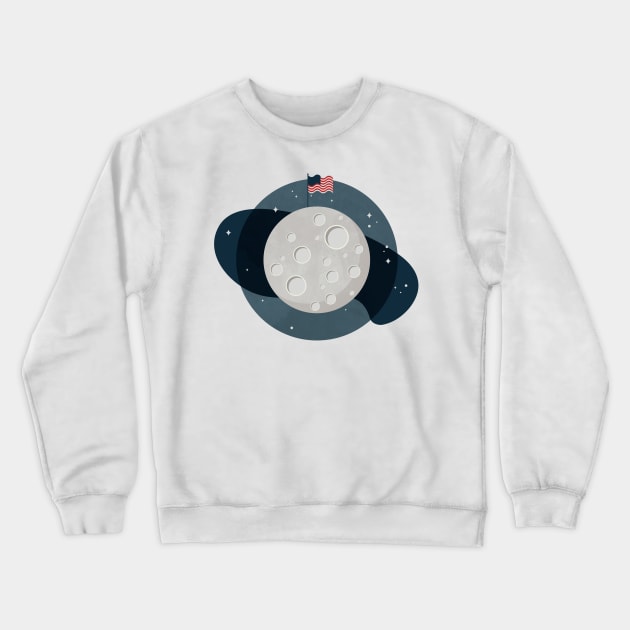 We Conquered the Moon: Apollo 50th Anniversary Crewneck Sweatshirt by CosmoQuestX